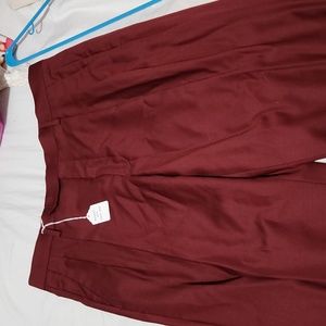 Wool Sharkskin Pleated Suit Pants